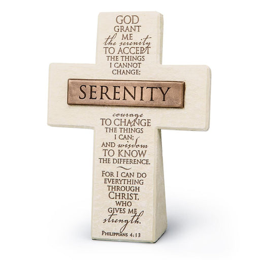 Tabletop Cross Serenity Bronze Bar 5.5"H