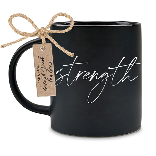 Do Not Be Afraid Strength Ceramic Mug, Black, 18 oz