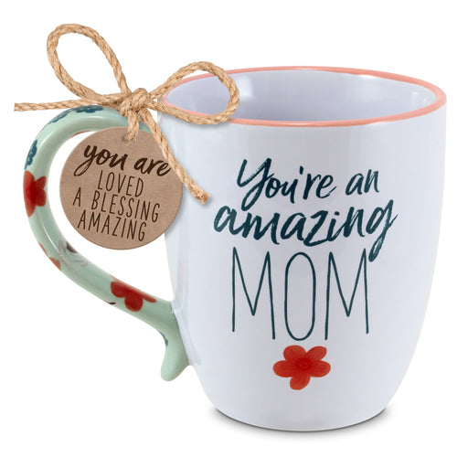 You Are Amazing Mom Floral Mug, 19 oz