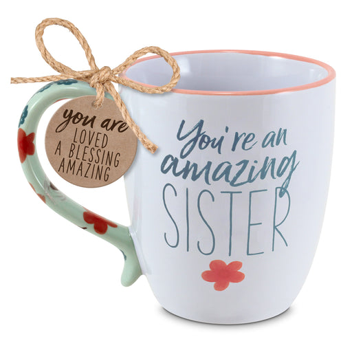 You Are Amazing Sister Floral Mug, 19 oz