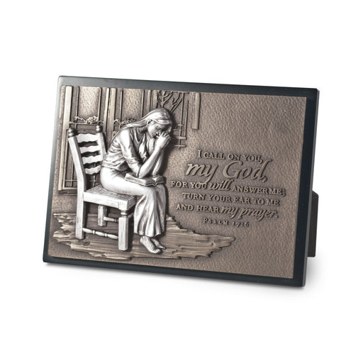 Moments of Faith Praying Woman Sculpted Plaque