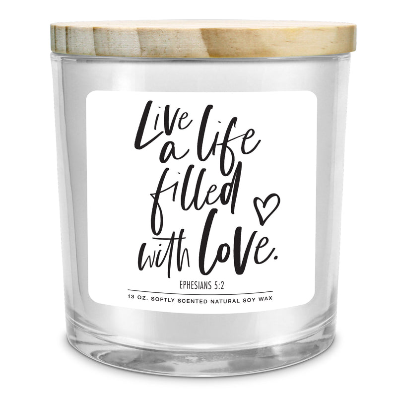 Live a Life with Love Soy Candle, 13 oz