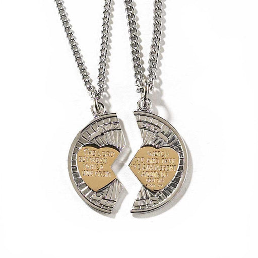 Two-Tone Mizpah Pendant with 18-Inch Chain — Dicksons product photo