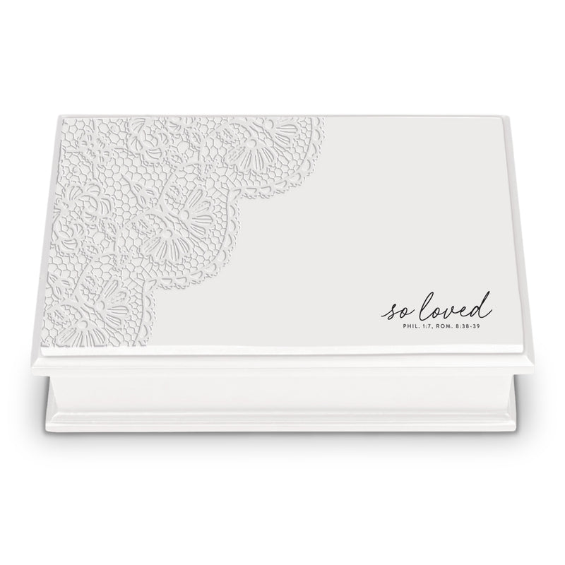 So Loved Lace-Look Keepsake Box