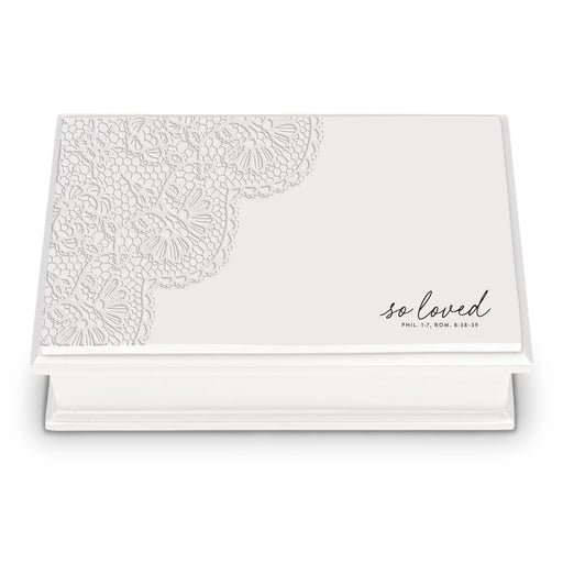 So Loved Lace-Look Keepsake Box
