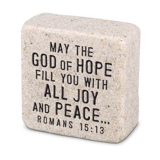 Tabletop Scripture Stone Peace 2.25"H
