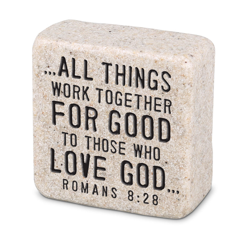 Believe Tabletop Scripture Stone, 2 1/4″