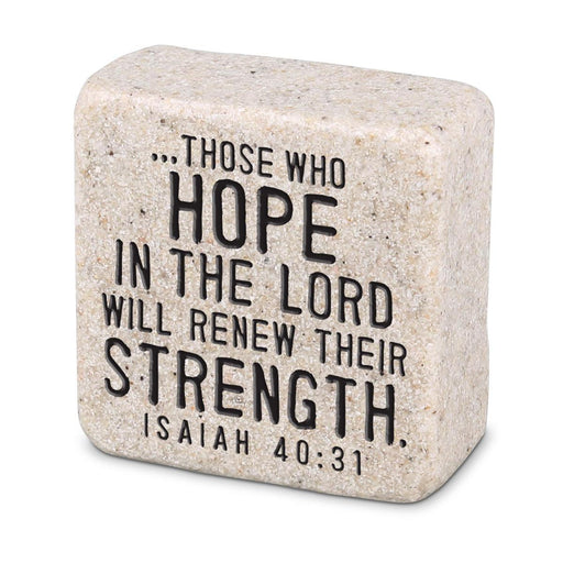Tabletop Scripture Stone Hope 2.25"H