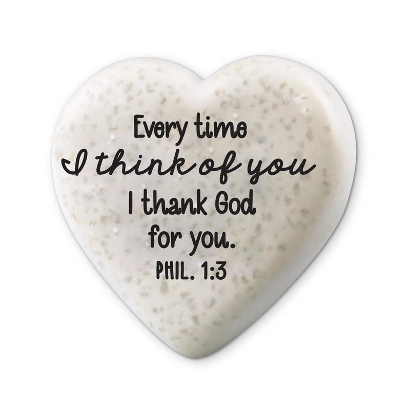 Tabletop Heart Stone Thankful 2.25"H