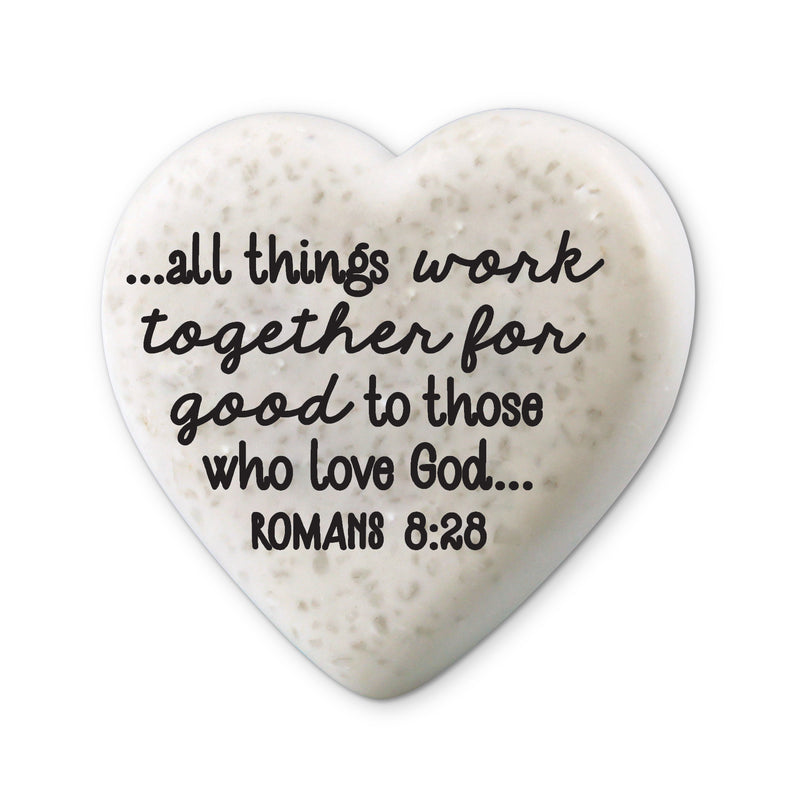 Believe Heart-Shaped Scripture Stone