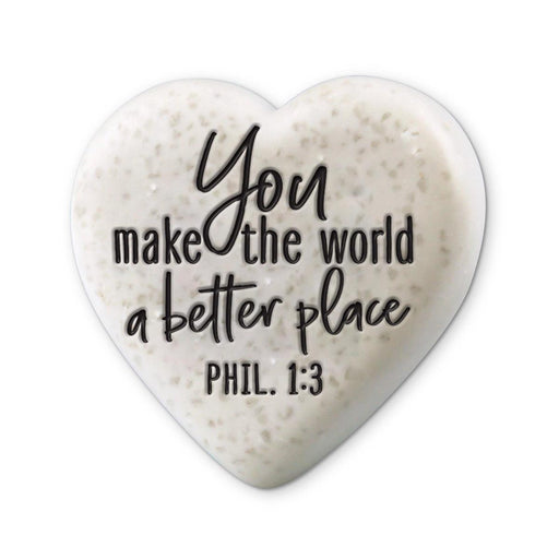 Tabletop Heart Stone A Better Place2.25"