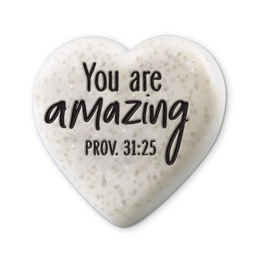 Tabletop Heart Stone You Amazing 2.25"H