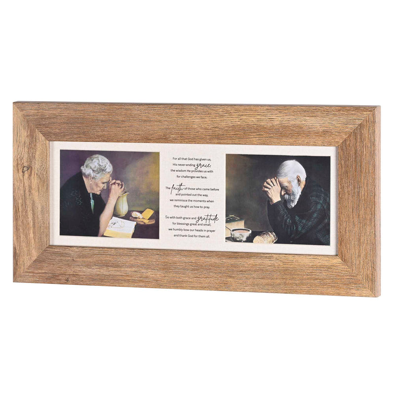 Grace, Gratitude and Prayer Framed Christian Wall Art