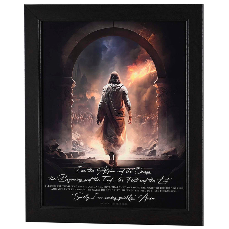 Surely I Am Coming Revelation Framed Christian Wall Art