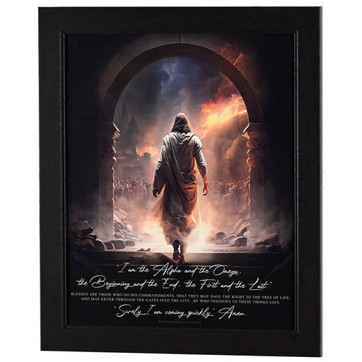 Surely I Am Coming Revelation Framed Christian Wall Art