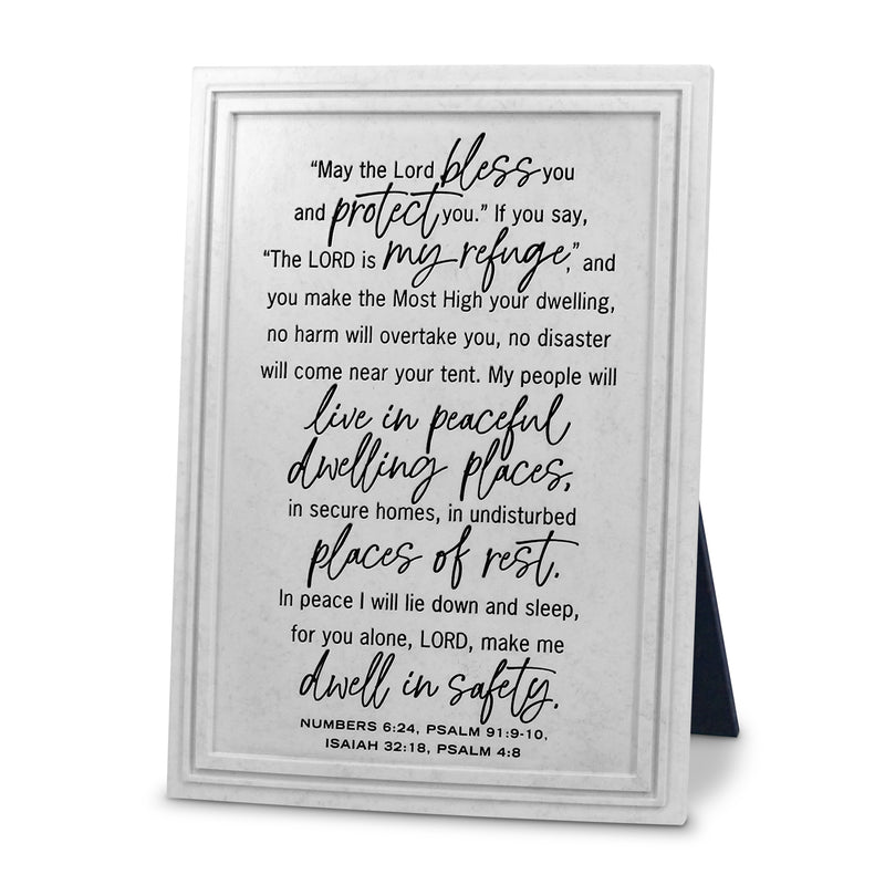 God Bless Our Home White Resin Plaque