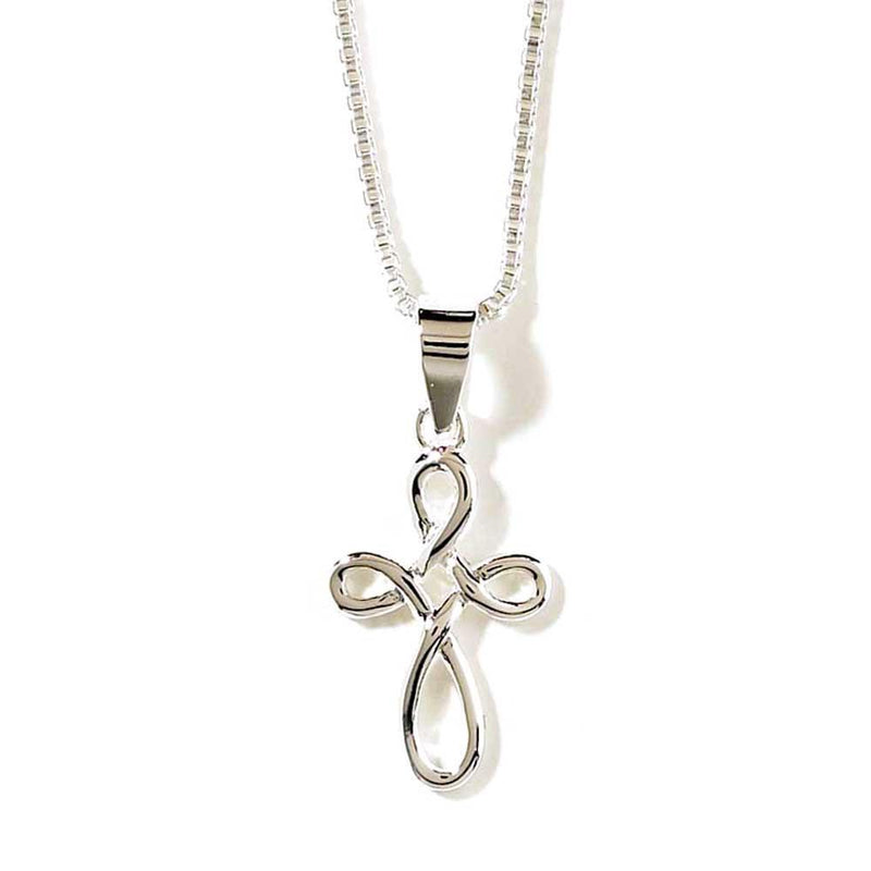 Silver-Plated Cross Pendant with 18-Inch Chain — Dicksons product photo