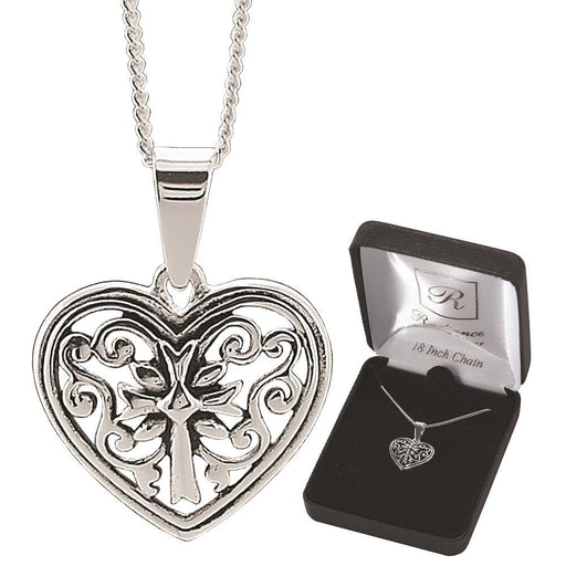 Filigree Heart Pendant, 18-Inch Chain — Dicksons product photo