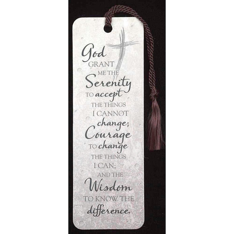 Serenity Prayer Cross Design Tassel Bookmark