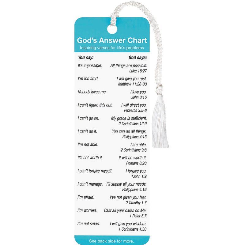 God’s Answer Chart Tassel Bookmark