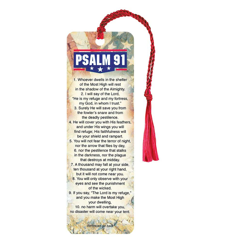 Psalm 91 Military Design Tassel Bookmark