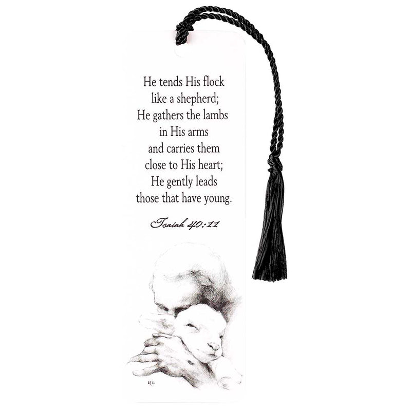 Jesus and the Lamb Tassel Bookmark