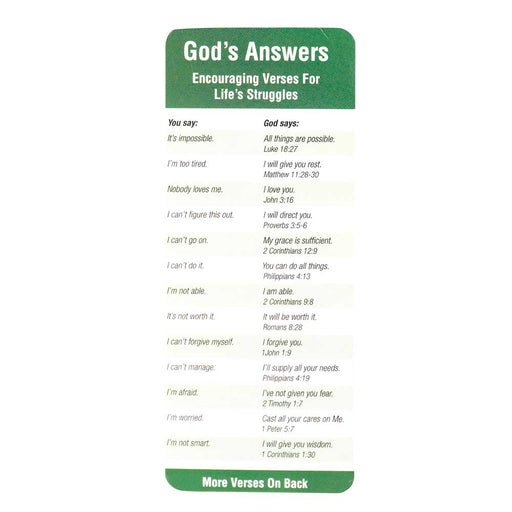 God’s Answers Bible Reference Bookcard