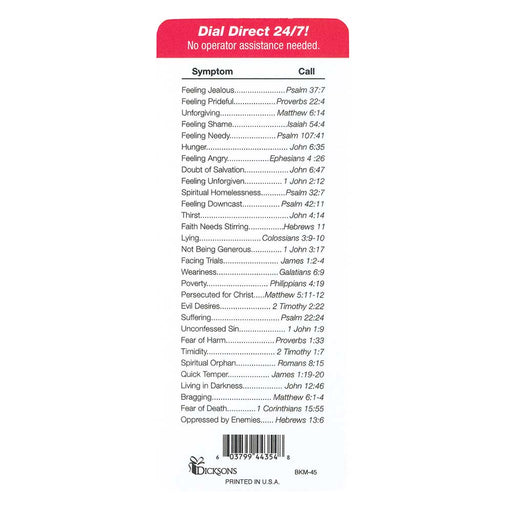 In Case of Emergency Bible Reference Bookcard