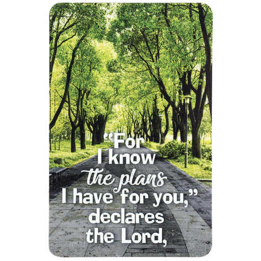 For I Know the Plans Jeremiah 29:11 Pocket Card