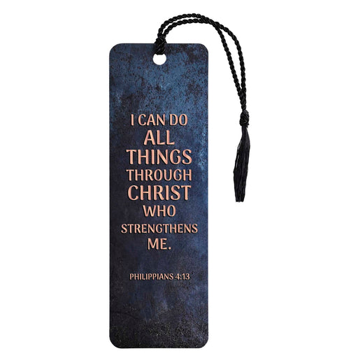 I Can Do All Things Navy Tassel Bookmark