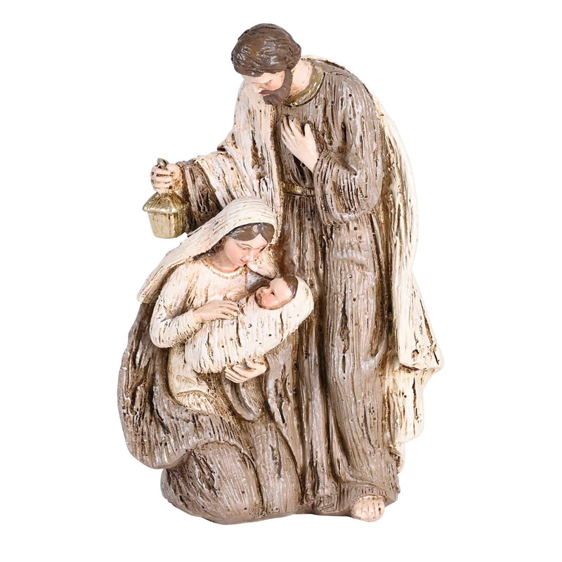 Wood-Look Holy Family Nativity Figurine, 5 1/4″