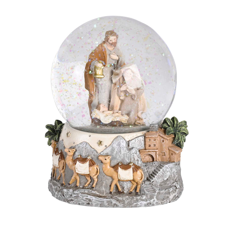Holy Family Musical Snow Globe, Silent Night