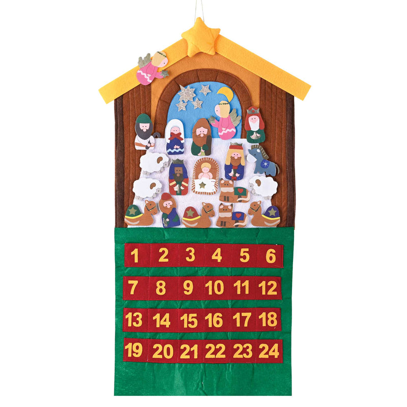 Nativity Advent Countdown Calendar with 24 Movable Figures