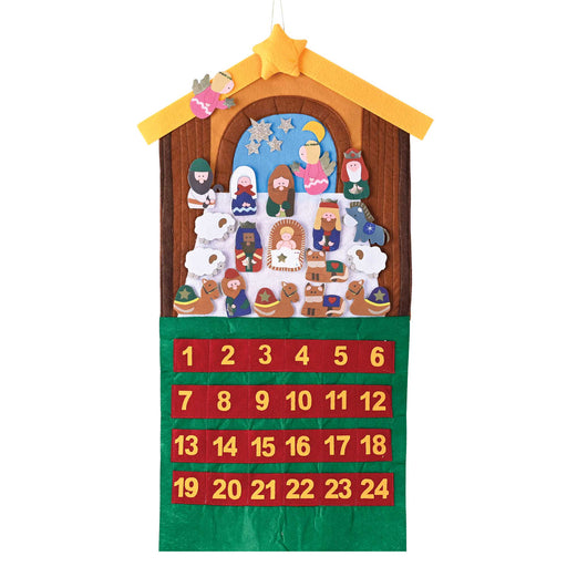 Nativity Advent Countdown Calendar with 24 Movable Figures