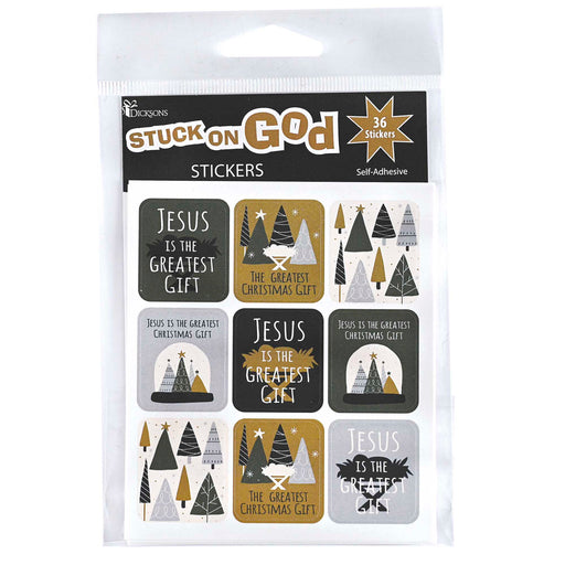 Jesus Is the Greatest Gift Christmas Stickers, 36 Count