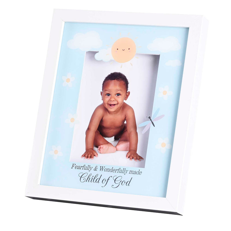 Child of God Baby Photo Frame, Blue, for 5 × 7 Photo
