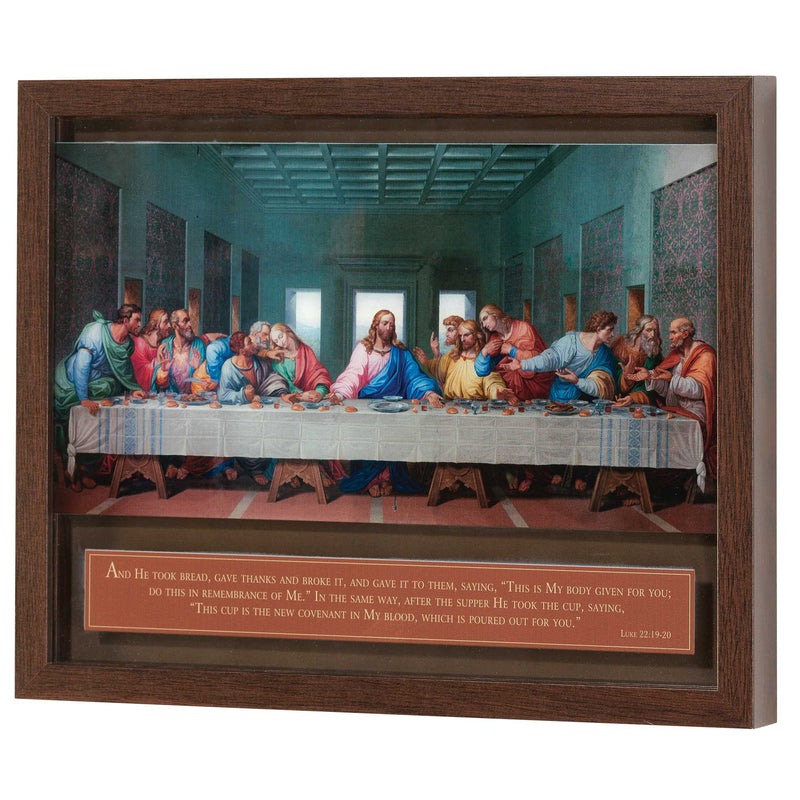 The Last Supper Luke 22:19–20 Framed Shadow Box