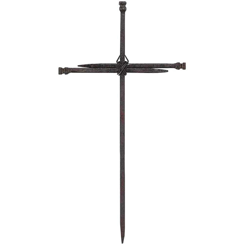 Three-Nail Metal Wall Cross, 12 1/2″