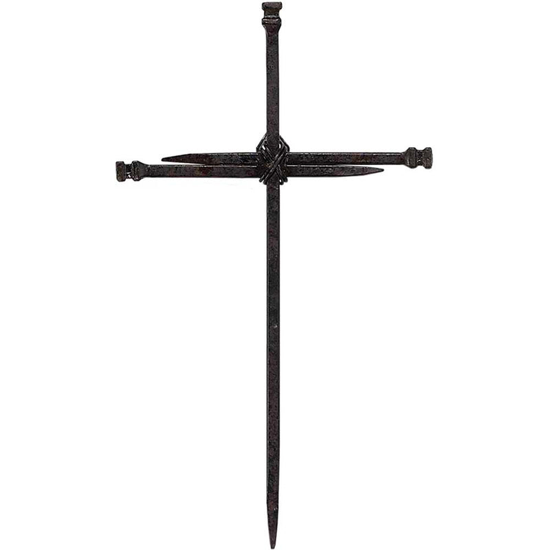 Three-Nail Metal Wall Cross, 10 1/2″