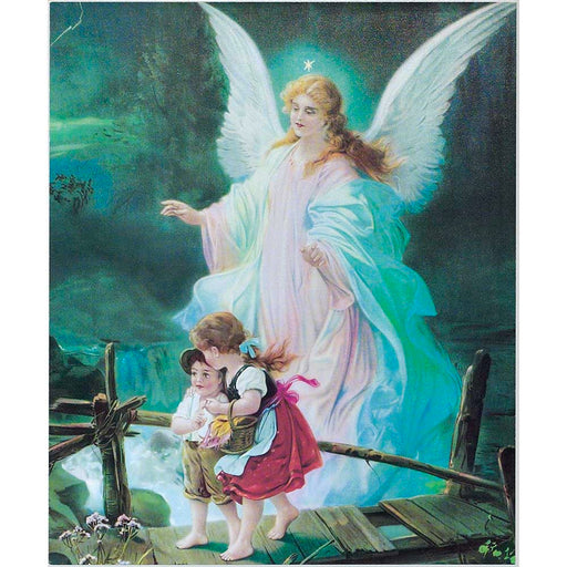 Guardian Angel MDF Wall Plaque, 10 × 12″