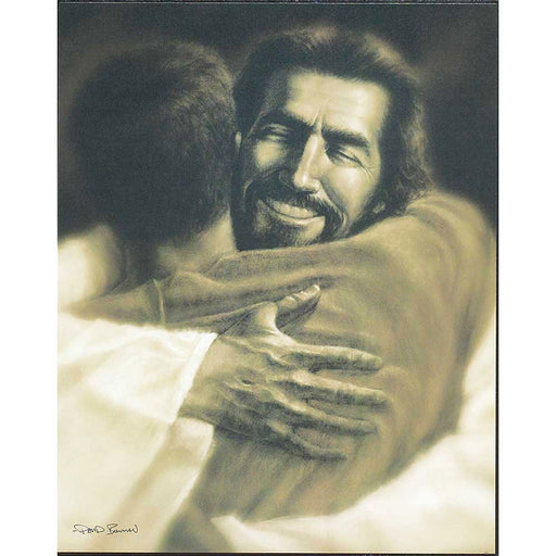 Home: Jesus Embracing a Man Wall Plaque