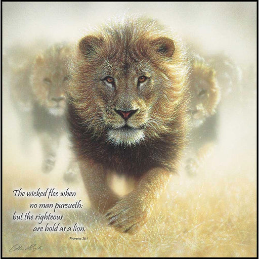 Bold as a Lion Proverbs 28:1 Wall Plaque