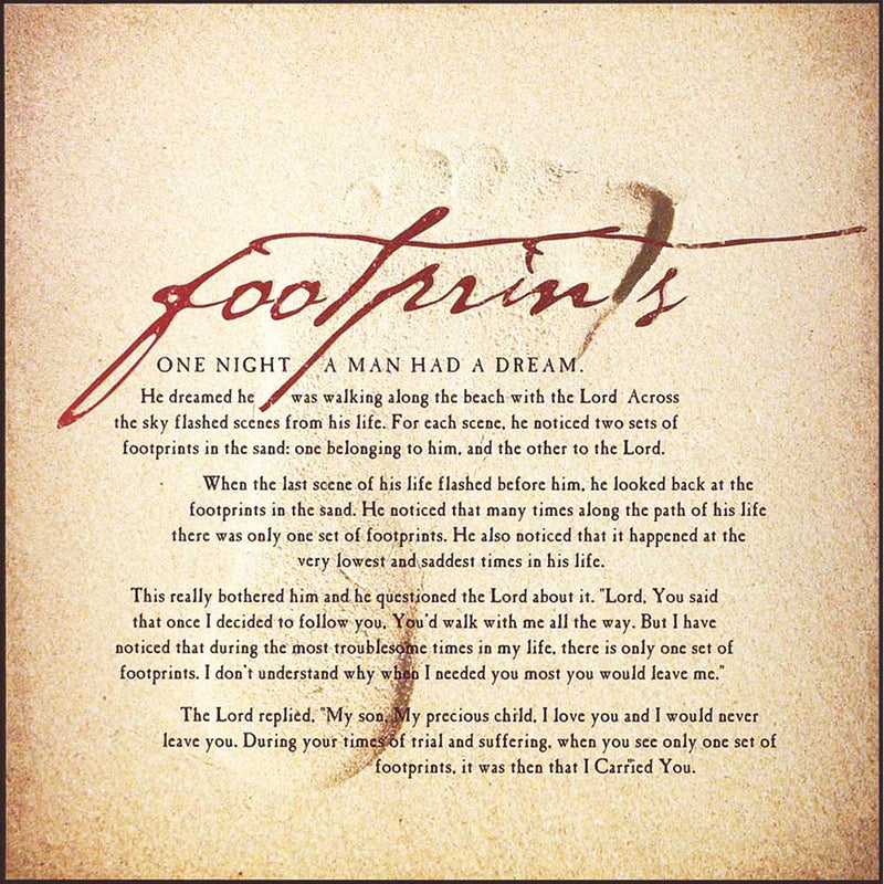 Footprints Story Wall Plaque