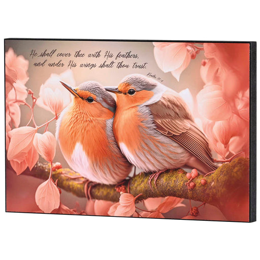 He Shall Cover Thee Psalm 91:4 Wall Plaque