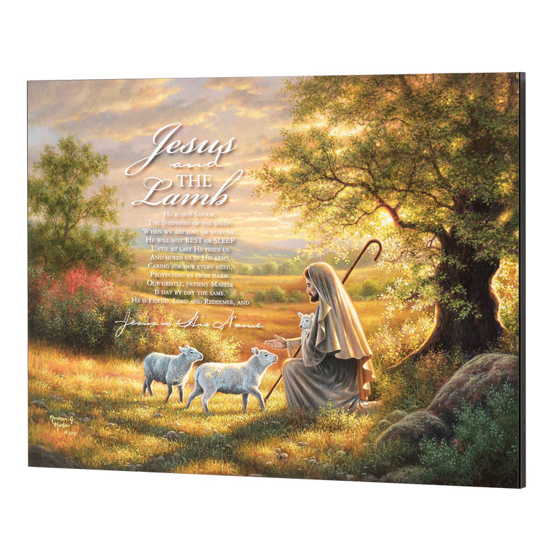 Jesus and His Lambs Wall Plaque