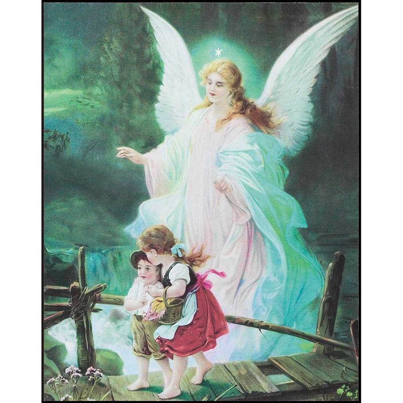 Guardian Angel with Children Wall Plaque