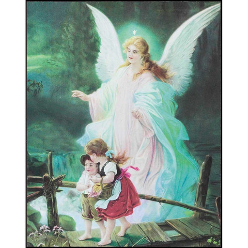 Guardian Angel with Children Wall Plaque