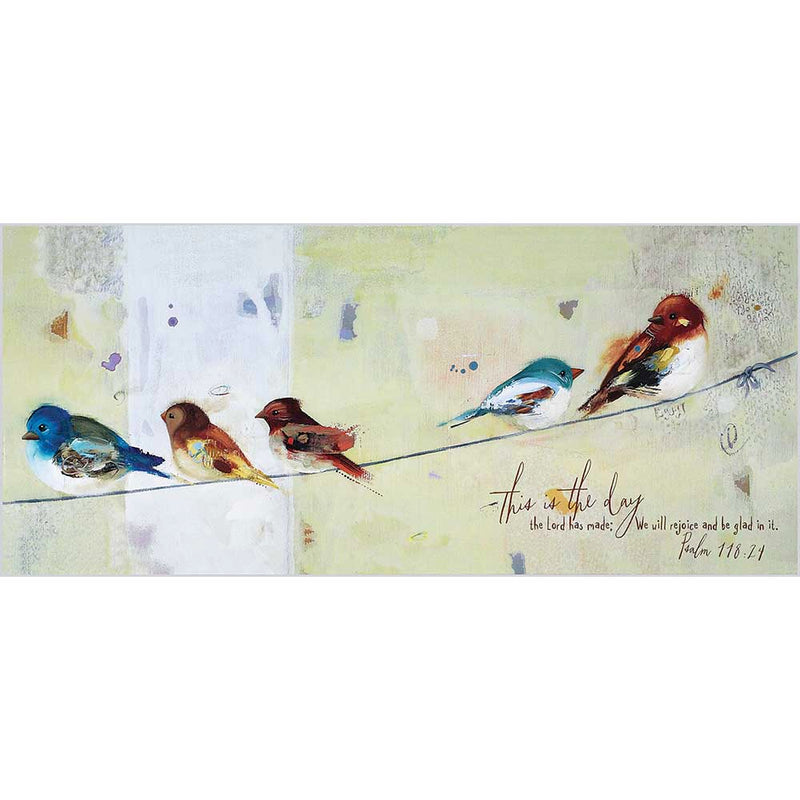 This Is the Day Psalm 118:24 Birds Wall Plaque