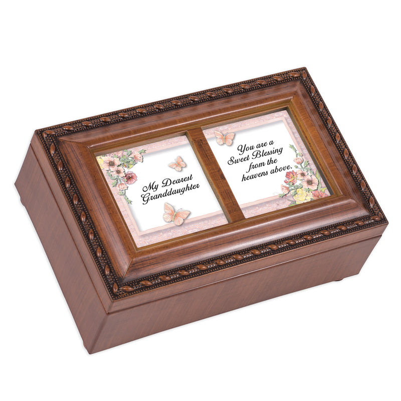 Granddaughter Blessing Petite Photo Music Box