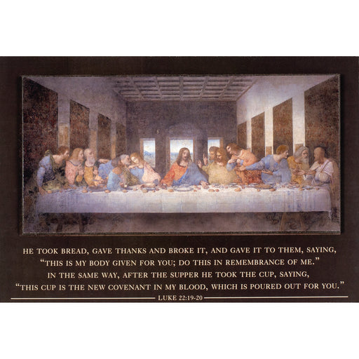 The Last Supper Layered Wall Plaque with Luke 22